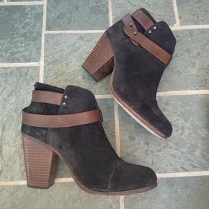 Rag & Bone Charcoal Suede Booties Size 7.5